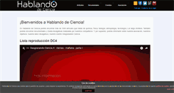 Desktop Screenshot of hablandodeciencia.com