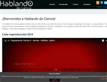 Tablet Screenshot of hablandodeciencia.com
